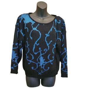 Vintage 80s  abstract  Sweater Size M Parrinello Retro